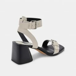 DOLCEVITA SANDALS AMAYA HEELS IVORY LEATHER