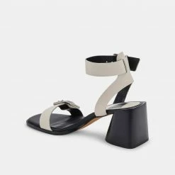 DOLCEVITA SANDALS AMAYA HEELS IVORY LEATHER