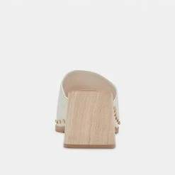 DOLCEVITA AMINO HEELS WHITE LEATHER SANDALS