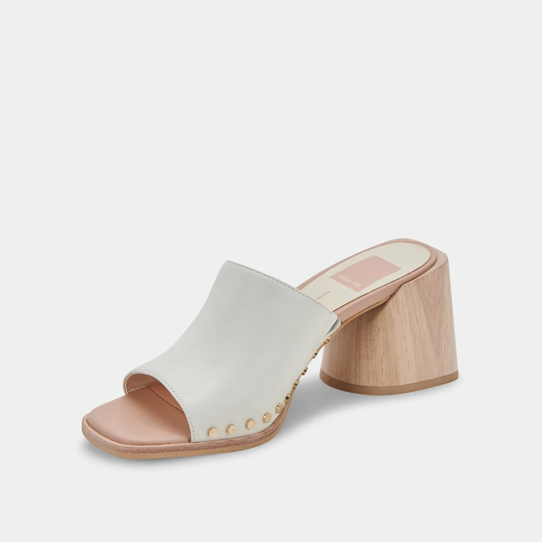 Recurate RESALE AMINO HEELS IN WHITE LEATHER - Re:vita