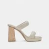 DOLCEVITA ATLAS HEELS IVORY EMBOSSED STELLA