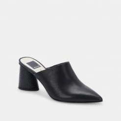 DOLCEVITA HEELS AYDIN MULES BLACK LEATHER
