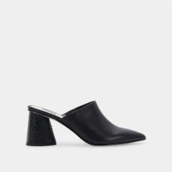 DOLCEVITA HEELS AYDIN MULES BLACK LEATHER