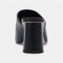 DOLCEVITA HEELS AYDIN MULES BLACK LEATHER