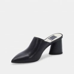 DOLCEVITA HEELS AYDIN MULES BLACK LEATHER