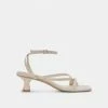 DOLCEVITA SANDALS BAYLOR HEELS IVORY LEATHER