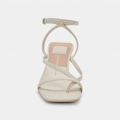 DOLCEVITA SANDALS BAYLOR HEELS IVORY LEATHER