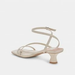 DOLCEVITA SANDALS BAYLOR HEELS IVORY LEATHER