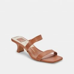 DOLCEVITA BERTIE HEELS CEDAR LEATHER SANDALS