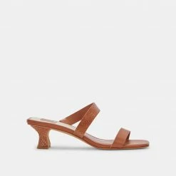 DOLCEVITA BERTIE HEELS CEDAR LEATHER SANDALS