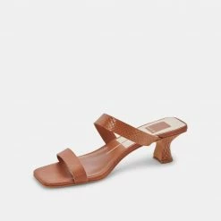 DOLCEVITA BERTIE HEELS CEDAR LEATHER SANDALS