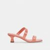 DOLCEVITA SANDALS BERTIE HEELS CORAL PATENT STELLA