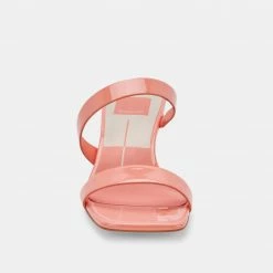 DOLCEVITA SANDALS BERTIE HEELS CORAL PATENT STELLA