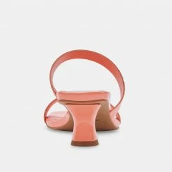 DOLCEVITA SANDALS BERTIE HEELS CORAL PATENT STELLA