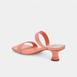 DOLCEVITA SANDALS BERTIE HEELS CORAL PATENT STELLA