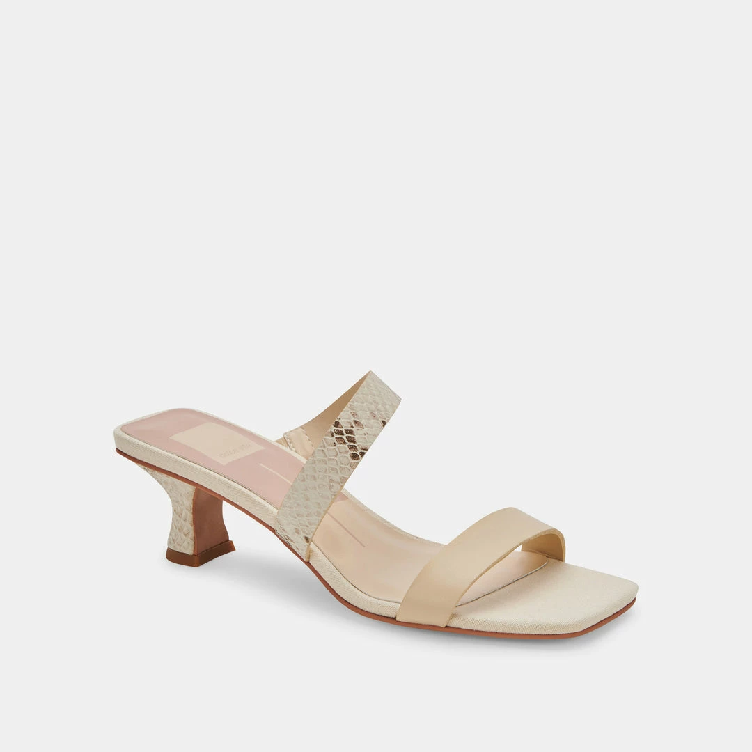 DOLCEVITA BERTIE HEELS CREAM LEATHER