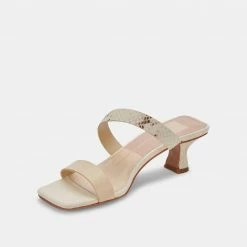 DOLCEVITA BERTIE HEELS CREAM LEATHER