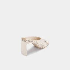 DOLCEVITA DESI HEELS BONE SNAKE PRINT LEATHER