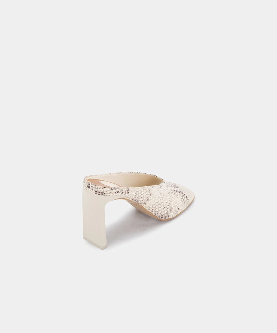 DOLCEVITA DESI HEELS BONE SNAKE PRINT LEATHER