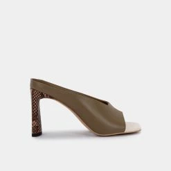 DOLCEVITA DESI HEELS OLIVE LEATHER