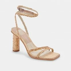 DOLCEVITA DEVIN HEELS LT NATURAL RAFFIA