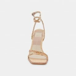DOLCEVITA DEVIN HEELS LT NATURAL RAFFIA