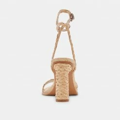 DOLCEVITA DEVIN HEELS LT NATURAL RAFFIA