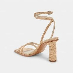 DOLCEVITA DEVIN HEELS LT NATURAL RAFFIA
