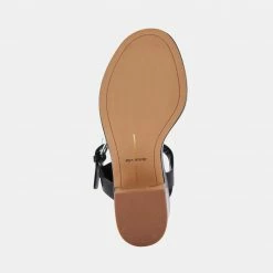 DOLCEVITA ELLY HEELS BLACK LEATHER SANDALS