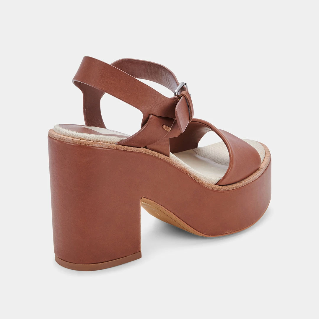 DOLCEVITA SANDALS ELLY HEELS DK BROWN LEATHER