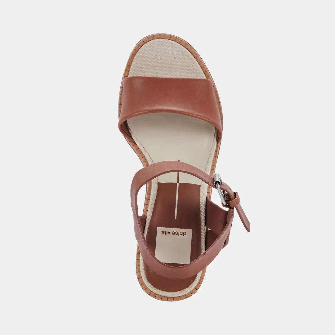 DOLCEVITA SANDALS ELLY HEELS DK BROWN LEATHER