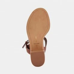 DOLCEVITA SANDALS ELLY HEELS DK BROWN LEATHER