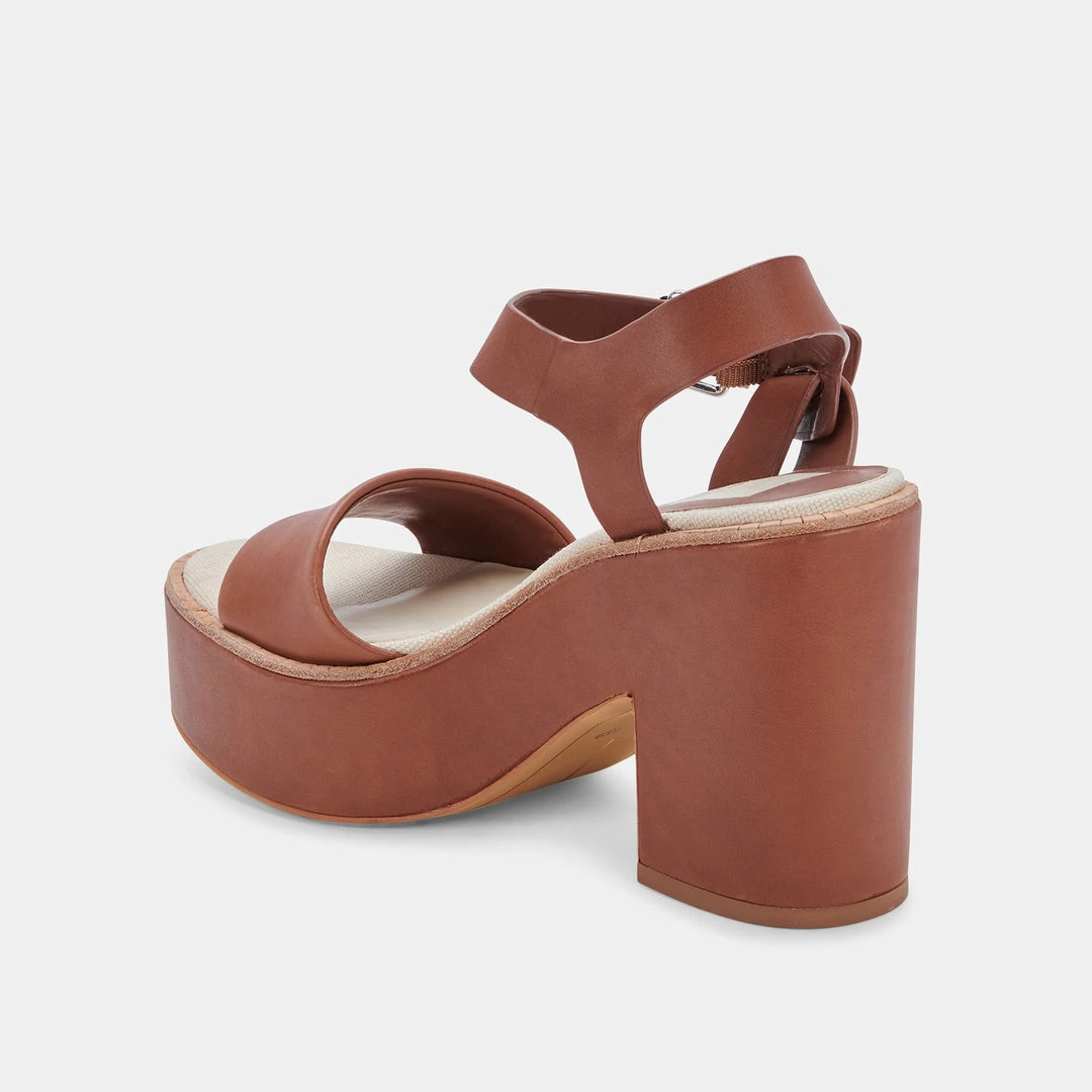 DOLCEVITA SANDALS ELLY HEELS DK BROWN LEATHER
