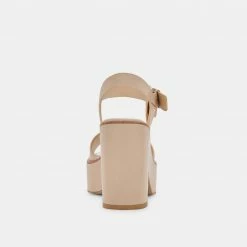 DOLCEVITA ELLY HEELS VANILLA LEATHER SANDALS