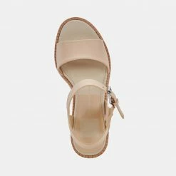 DOLCEVITA ELLY HEELS VANILLA LEATHER SANDALS