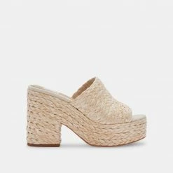 DOLCEVITA ELORA HEELS LT NATURAL RAFFIA