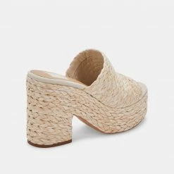 DOLCEVITA ELORA HEELS LT NATURAL RAFFIA