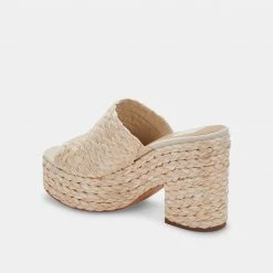 DOLCEVITA ELORA HEELS LT NATURAL RAFFIA