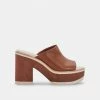 DOLCEVITA SANDALS EMERY HEELS DK BROWN LEATHER