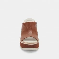 DOLCEVITA SANDALS EMERY HEELS DK BROWN LEATHER