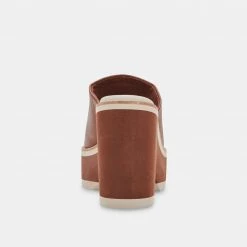 DOLCEVITA SANDALS EMERY HEELS DK BROWN LEATHER