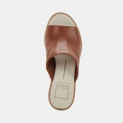 DOLCEVITA SANDALS EMERY HEELS DK BROWN LEATHER