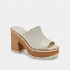 DOLCEVITA EMERY HEELS IVORY LEATHER