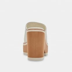 DOLCEVITA EMERY HEELS IVORY LEATHER