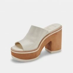DOLCEVITA EMERY HEELS IVORY LEATHER
