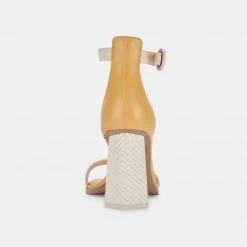 DOLCEVITA FIONNA HEELS CREAM MULTI EMBOSSED LEATHER