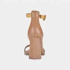 DOLCEVITA SANDALS FIONNA HEELS MINT MULTI EMBOSSED LEATHER