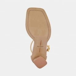 DOLCEVITA SANDALS FIONNA HEELS MINT MULTI EMBOSSED LEATHER