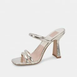 DOLCEVITA FORT HEELS LIGHT GOLD CRACKLED STELLA