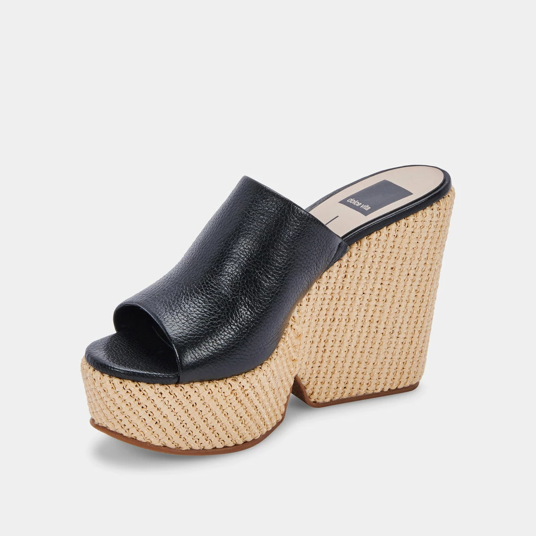 DOLCEVITA GILMA WEDGES BLACK LEATHER